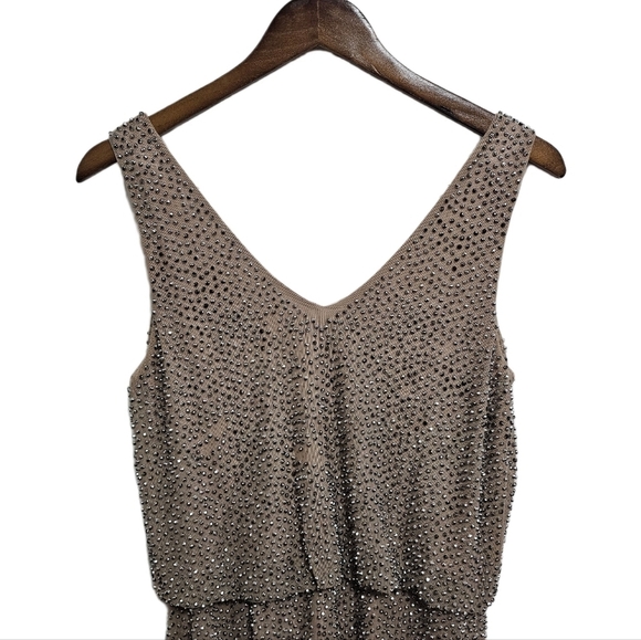 Y2K Cache beaded mesh sleeveless party cocktail evening lined mini dress 6 - Picture 7 of 16